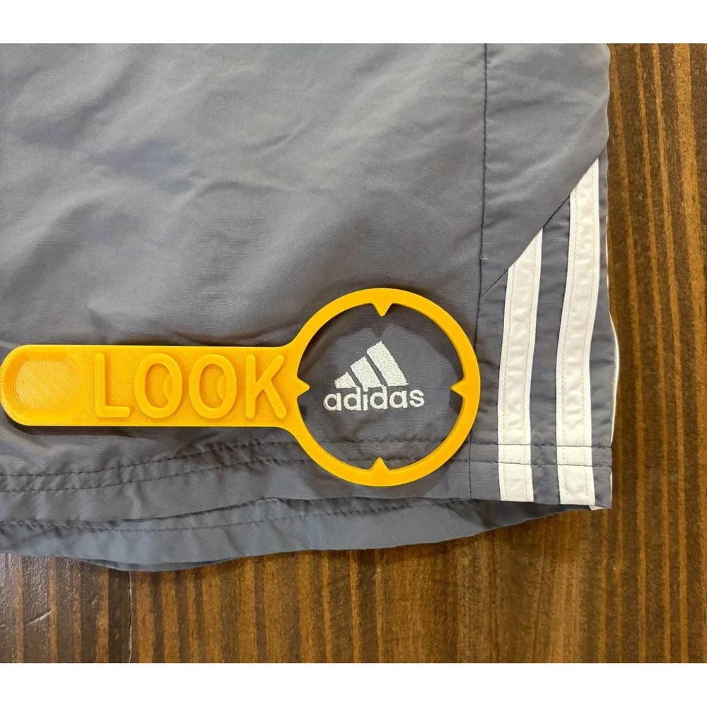ADIDAS Athletic‎ Shorts Mens Gray Climacool Drawstring Running Gym